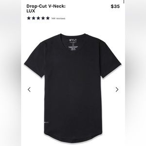 Men’s BYLT Lux Vneck Tshirt Black Size Large